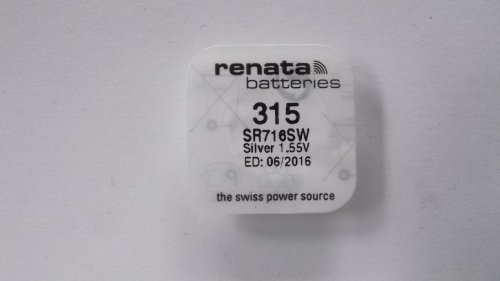 RENATA 315 LOT DE 2 PILES SILVER OXIDE 1,5V