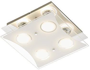 Briloner Leuchten Deckenleuchte, LED Lampe, Deckenlampe, LED Strahler, Spots, Wohnzimmerlampe, Deckenstrahler, Deckenleuchte Wohnzimmer, Deckenspot, Deckenbeleuchtung, eckig