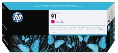HP 91 Magenta, Original Druckerpatrone | Tinte für DesignJet Z6100, 775 ml (C9468A)