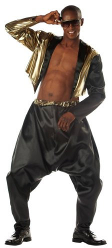 Disfraces de California 194562 Old School Rapper Adult Costume - Negro - Large X-Large