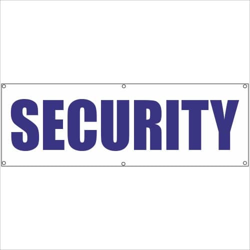 Indigos UG - Plane wasserdicht Gerüstplane - p111 - Security - Banner - 200 cm x 67 cm - Baustelle, Garten, Zaun oder Veranstaltung im Sommer - Werbeplane, Werbung