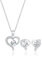 Elli Schmuckset Damen Schmuckset Herz mit Kristallen in 925 Sterling Silber