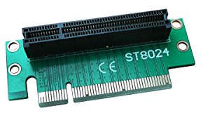KALEA-INFORMATIQUE 90°-Riser-Winkeladapter für PCIe-Steckplatz x8. Zur horizontalen Montage Einer PCI Express-Karte x1 x2 x4 x8.
