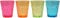 Flamefield Unisex Farbige Acryl Soda Gläser (4 Stück), Sortiert
