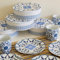 Now Designs Teller, Madeira Indigo, 4 Stück