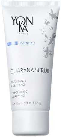 Guarana Facial Scrub Yonka 50ml | Gentle Facial Detoxifying Scrub with 2 Sizes of Granules | Rice Microbeads and Guarana | Cleanses, Polishes and Purifies | Normal to Oily Skin | 98% Natural Origin
