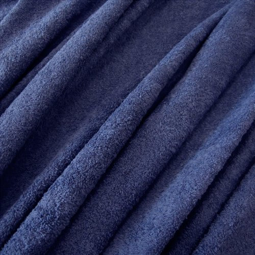 Stoff Meterware Frotté Frottee blau preussischblau reine Baumwolle weich