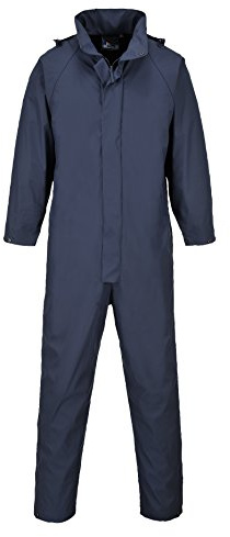 Portwest S452 Sealtex Classic Coverall Concealed Stud Side Access Openings | Navy, 3X Large, EN 343 Class 4:1, Waterproof with Welded Seams, Elasticated Back Waist, Pack Away Hood, Double Storm Flap
