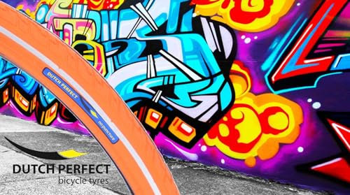 Dutch perfect No Reifenpanne, Fahrrad Reifen, Unisex, No Puncture, Orange, Size 700 x 38/40c