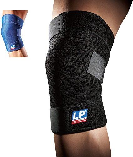 LP Support 756 Basic geschlossene Wickel, Kniebandage, Unisex, blau