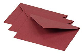 Clairefontaine 5880C - Packung mit 20 Umshläge Pollen, Mini 7,5x10cm, 120g, ideal für Ihre Einladungen und Korrespondenz, Bordeaux, 1 Pack