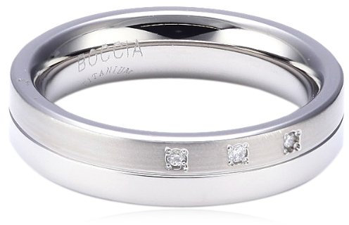 Boccia Damen-Ring teilpoliert Titan 3 Brillianten GR.60 0129-0360