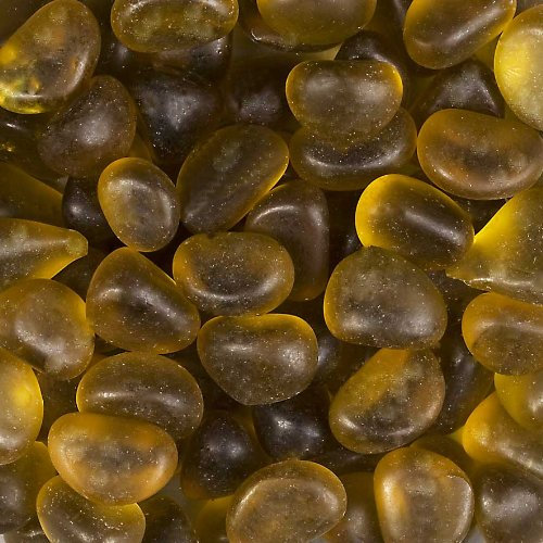 Glas Wedges, Glasnuggets. Ca 17–24mm. 1KG. Gefrostet Bernstein HELL