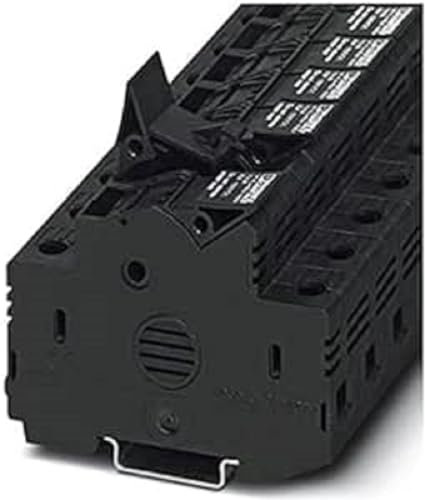PHOENIX CONTACT UK 10,3 HESILED 1000V Sicherungsklemme mit Leuchtanzeige für G-Sicherungseinsatz 10,3 x 38 mm, 1.5 - 25 mm² Querschnitt, 16 - 4 AWG, 18 mm Breite, Schwarz, 10 Stück