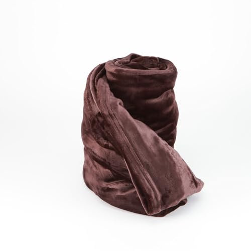 Burrito Blanco Manta 46 | Plaid Sofá 230x240cm (+Medidas Disponibles) | Manta Invierno Suave | para Sofá o Cama | Microfibra | Color Visón