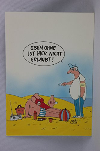 Uli Stein, Postkarte, Oben ohne ist hier nicht erlaubt!
