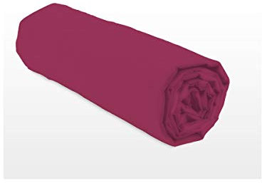 Home Linge Passion – Drap Housse 100% Coton – 57 Fils/cm² – Taille 160x200 cm – Fuchsia – Bonnet 25 cm – Tissage serré – Doux, Respirant, Lavable – Home linge passion
