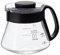 Hario CD-V60-01 - Caffettiera per microonde da 360 ml, V60-01, per microonde, 360 ml, Vetro, Nero, 2 Tazze