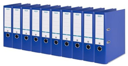 Elba Premium Akten-Ordner A4, smart Pro plus, 8 cm breit, Kunststoff Ordner, blau, 10 Stück