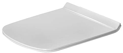 Duravit WC-Sitz DuraStyle, Toilettendeckel aus Urea-Duroplast, Klodeckel mit Edelstahl Scharnieren, verlängerte Ausführung (48,9 cm), Weiß