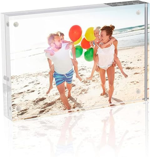 TWING 5x7 Acrylic Frame 1 Pack,24MM Thicker Frameless Clear Picture Frames
