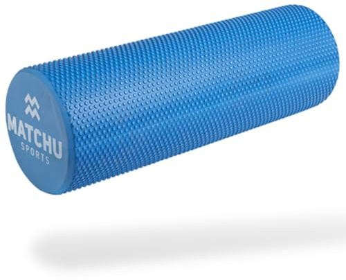 MATCHU - Faszienrolle - Massageroller - Erhältlich in Weich, Mittel und Hart - Erhältlich in 33x14, 45/90x15, 31x10 und 46x13 cm - Erhältlich in Schwarz, Blau und Orange (Blau, 45x15 CM - Weich)