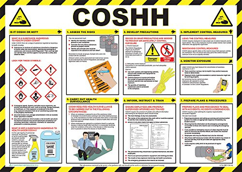 Safety First Aid Group COSHH Poster - Laminated (A2)