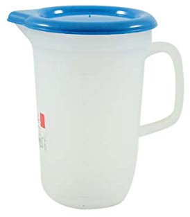 LEGA Caraffa Graduata 1 L con Coperchio, Multicolore