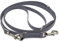 LENNIE Verstellbare BioThane Führleine, 13mm breit, 3m lang, Grau, genäht, Doppelleine