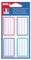 Schuletiketten, 36mm x 56mm, Blauer/Roter/Grüner Rahmen und Linien, Beutel mit 24