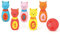 Ludi - Jeu de 5 quilles en Forme de Chats et 1 Balle, Dès 10 Mois. Plastique Souple et résistant. Balle adaptée aux Petites Mains. 1er Jeu de Bowling. Développe la dextérité et de la motricité - 3450