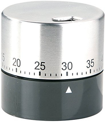 Premier Housewares Cylinder Timer Stainless Steel