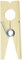 Artemio Pince à Linge géante 140 x 50 mm Objet Bois, Beige