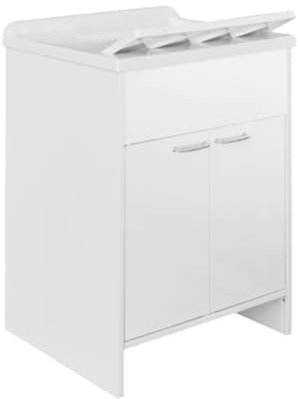 Dianhydro Waschbecken mit Schrank aus PVC mit Tisch 60 x 60 cm, Polypropylen (PP), Standard