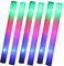 Schramm® 6 Stück LED Partystick 47cm Styropor 3 Funktionen Party Stab Schaumstoff Party Stick Knicklichter