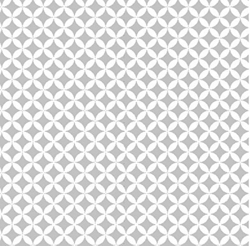 Klebefolie selbstklebende Möbelfolie Elliott silber weiß Dekorfolie 45 cm x 200 cm Selbstklebefolie Retro Motiv Bastelfolie