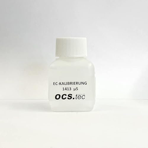 OCS.tec EC Kalibrierflüssigkeit (1x50ml) 1413 µS/cm Pufferlösung für Leitwertmessgeräte FL2