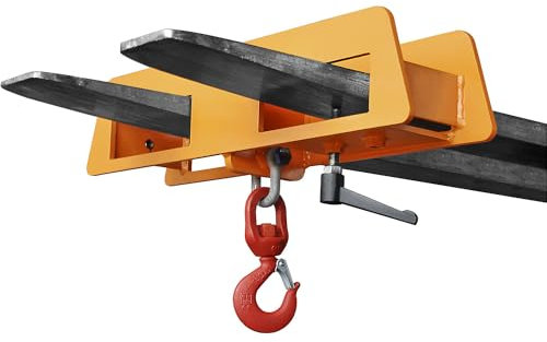 Lasthaken mit Wirbellasthaken, Aufnahme mit 2 Gabelzinken, Tragfähigkeit 1500 kg, lackiert