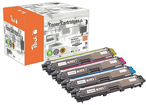 Peach PT655 B242/246 Spar Pack Tonermodule XL (BK, C, M, Y) ersetzt,Brother TN-242, TN-246 TN-246 für z.B. Brother DCP -9022 CDW, Brother HL -3142 CW, Brother HL -3152 CDW, Brother HL -3172 CDW