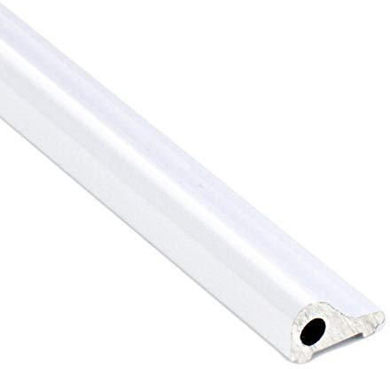 Schwallschutz-Profil für Glas Duschen, Schwallleiste Alu, Schwallschutzleiste Dusche (1800 mm, Weiß)
