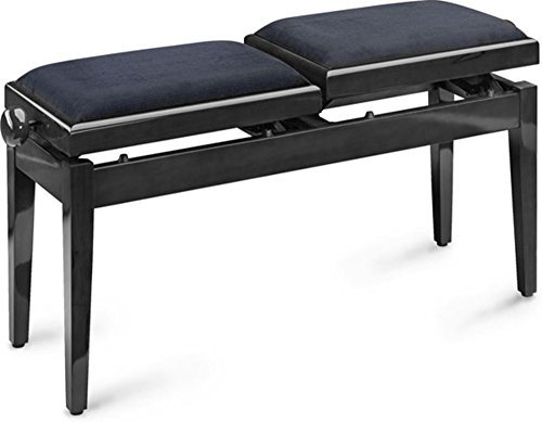 Stagg PB245BKP VBK UK Verstellbare Doppel Klavierbank schwarz