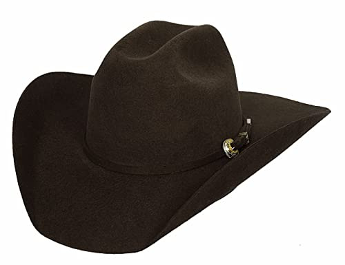 BULLHIDE Felt Collection Kingman 4x Premium Wool Western Cowboy Hat, 4 Brim, Chocolate, 7 1/4