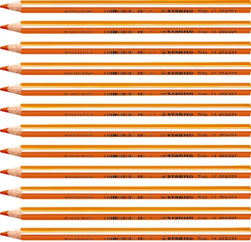 STABILO - Dreikant-Buntstift - Trio dick - 12er Pack - orange