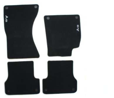 Audi 4G1061270MNO Textilfußmatte Premium Vorne/Hinten, Schwarz/Silbergrau, 4 Stück