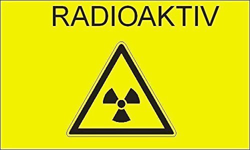 U24 Aufkleber Radioaktiv Flagge Fahne 8 x 5 cm Autoaufkleber Sticker