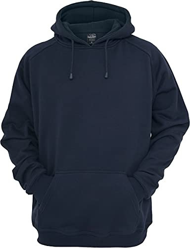 Urban Classics Herren Kapuzenpullover, Regulär, 65 Prozent Baumwolle, 35 Prozent Polyester, Blau, XL