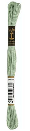 Anchor Sticktwist 4635000-00214 salbeigrün Stickgarn, 100 % Baumwolle