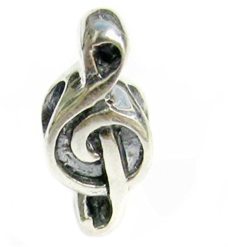 Queenberry Charm aus Sterlingsilber für europäische Armbänder, Musiknote Jazz Classical Pop Musian