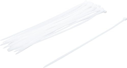 BGS 80878 | Kabelbinder-Sortiment | 30-tlg. | weiß | 8,0 x 400 mm | Set | Nylon
