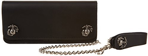 Bikers Shield BW01015 Biker-Geldbörse aus Leder, 17,8 cm, Schwarz